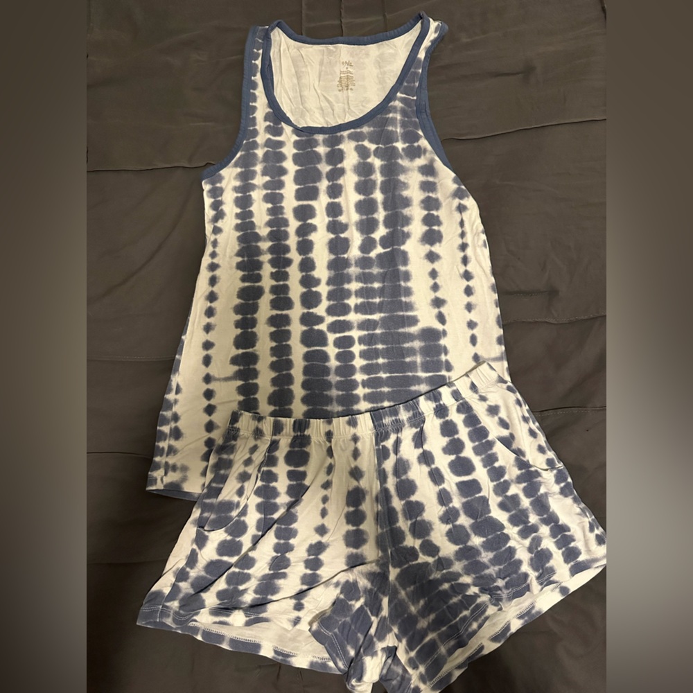 Blue and White Kyte BABY Tank and Shorts Pajama Set